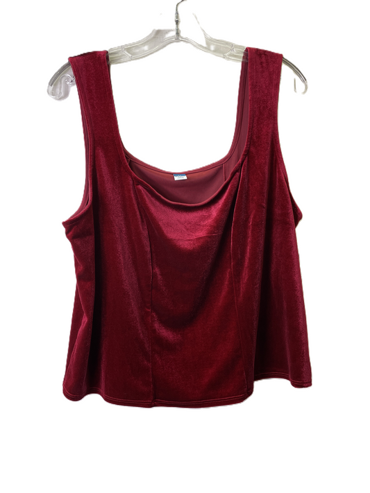 Red Top Sleeveless By Old Navy, Size: 2x