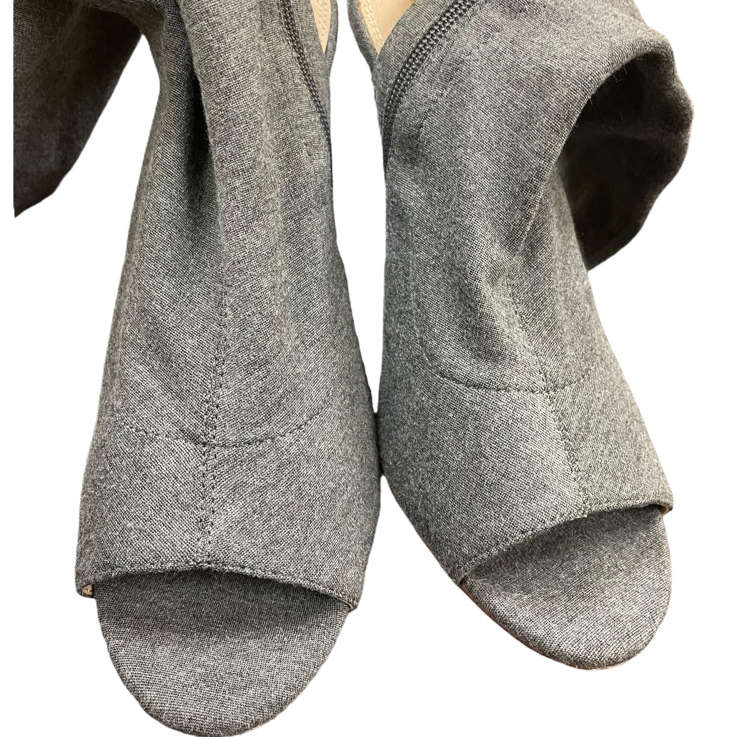 Grey Boots Knee Heels By Liliana, Size: 9