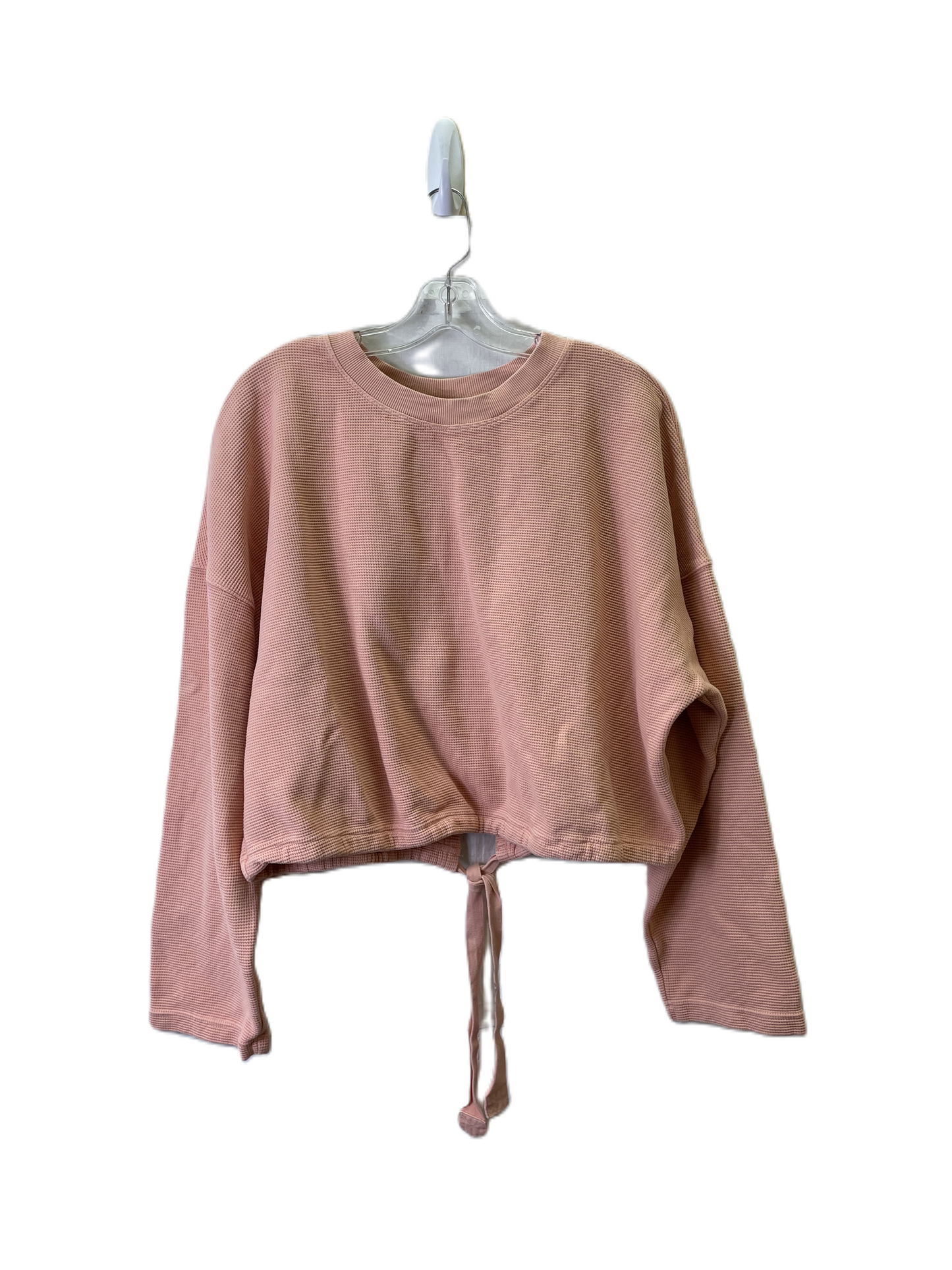 Athletic Sweatshirt Crewneck By Fabletics In Peach, Size: L