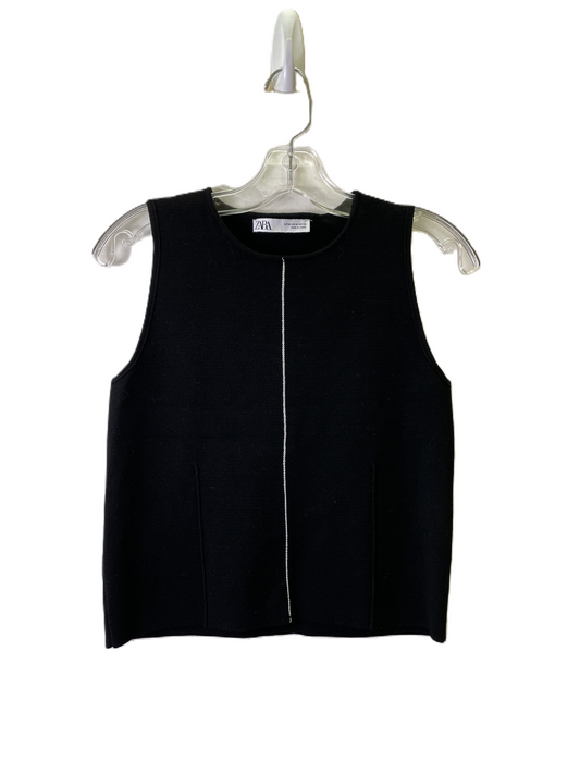 Vest Sweater By Zara In Black, Size: M