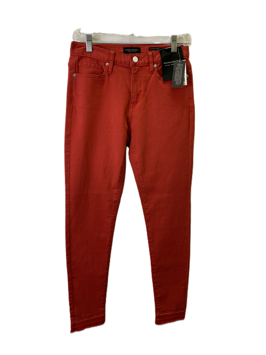 Jeans Skinny By Banana Republic In Red, Size: 4