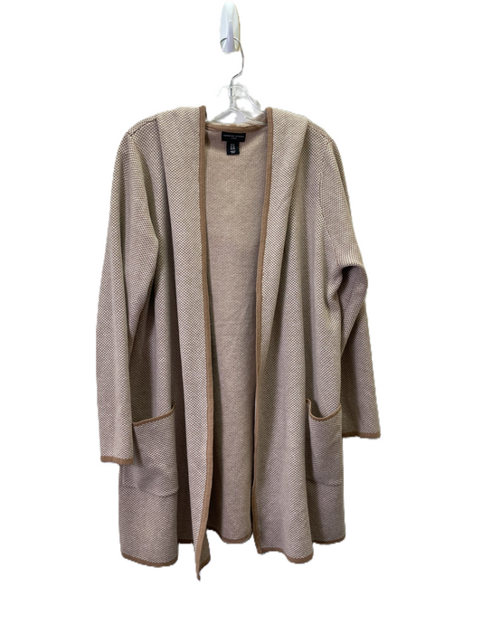 Cardigan By Adrienne Vittadini In Tan, Size: 1x