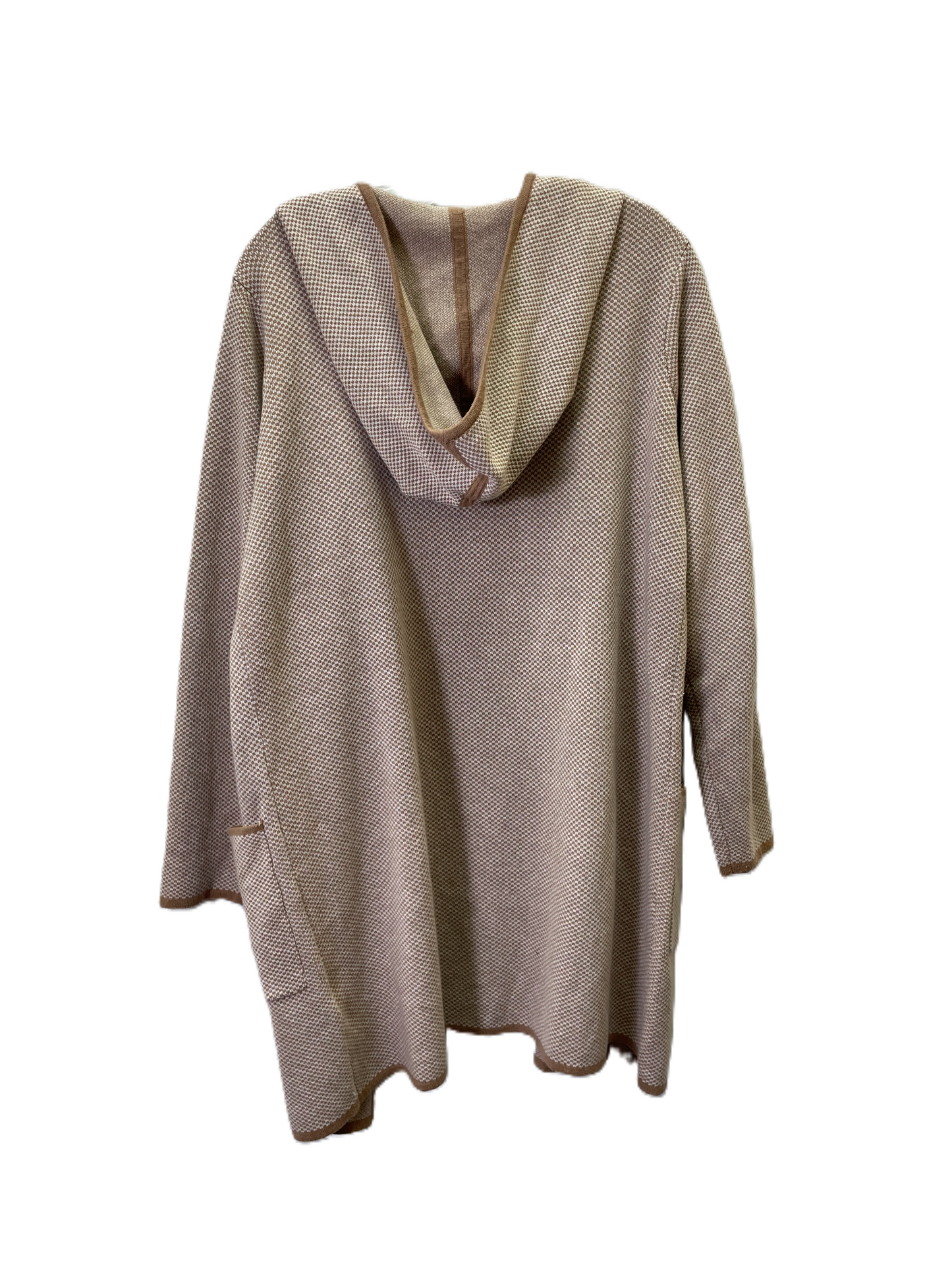 Cardigan By Adrienne Vittadini In Tan, Size: 1x