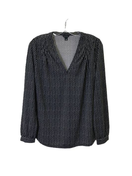 Top Long Sleeve By Ann Taylor In Polkadot Pattern, Size: M