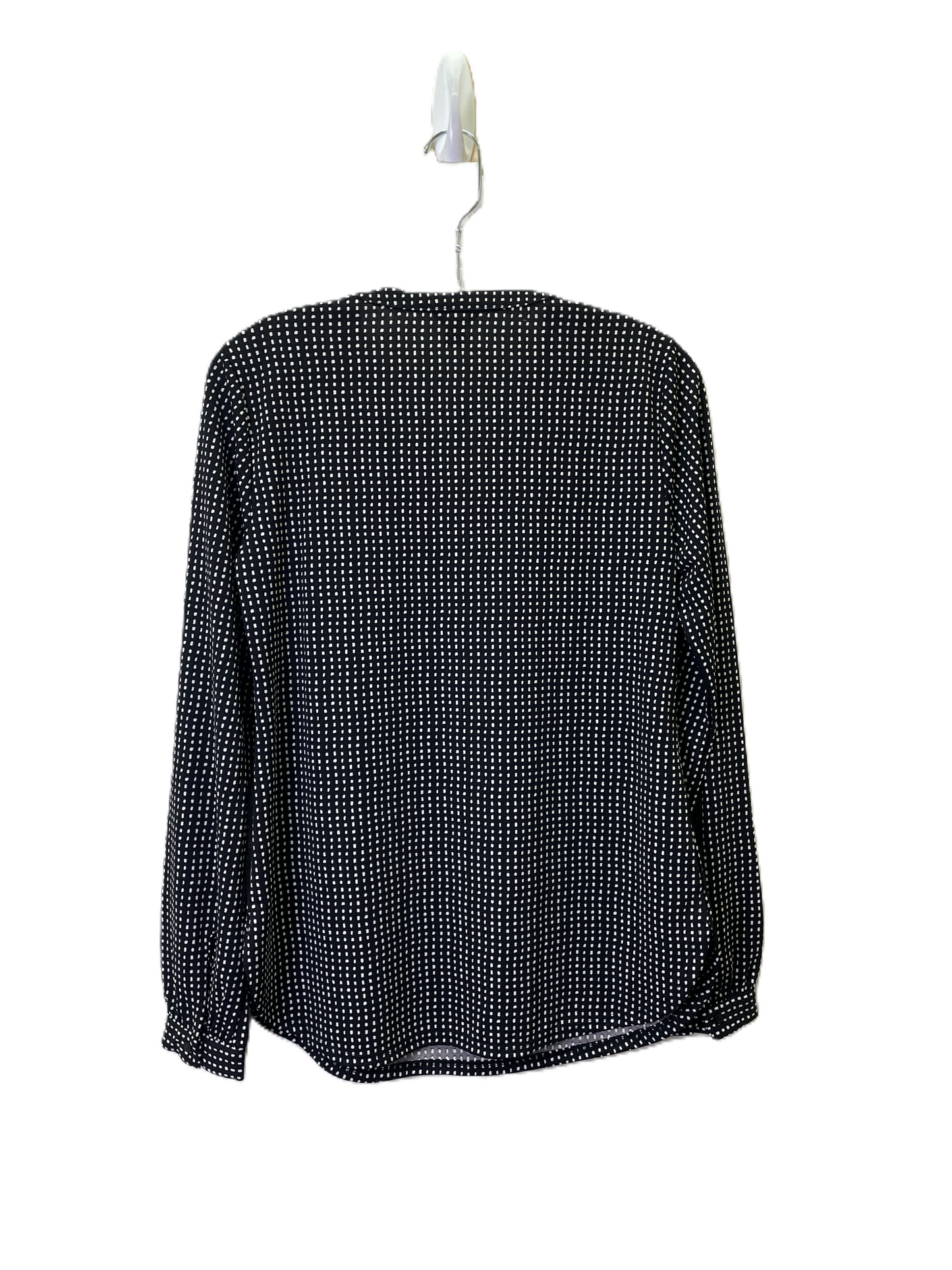 Top Long Sleeve By Ann Taylor In Polkadot Pattern, Size: M