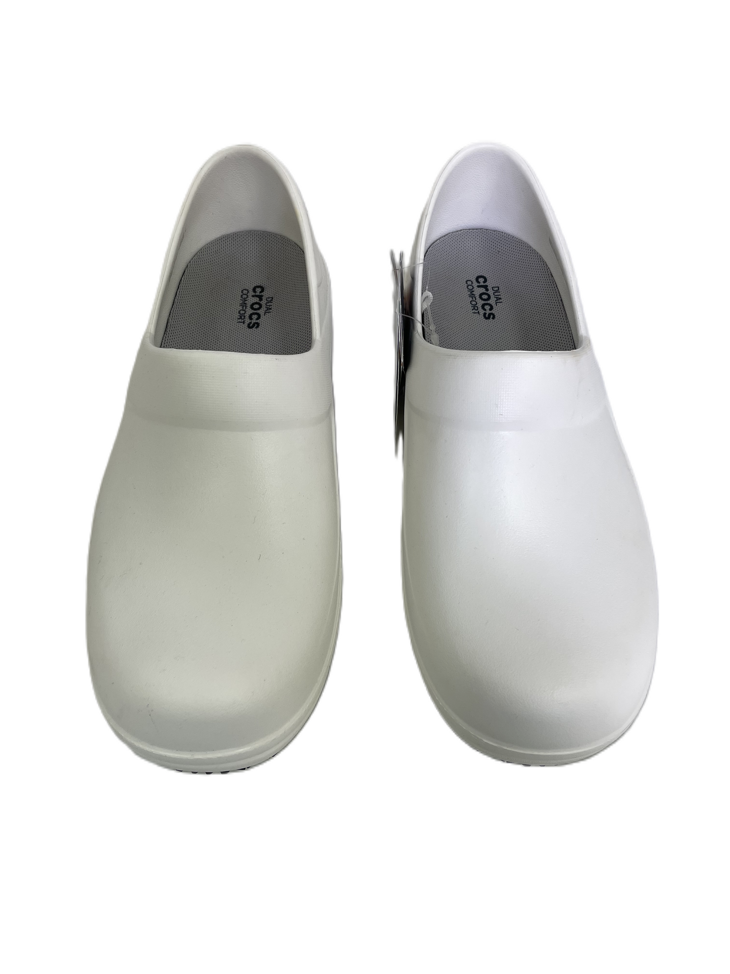 Shoes Flats By Crocs In White, Size: 8