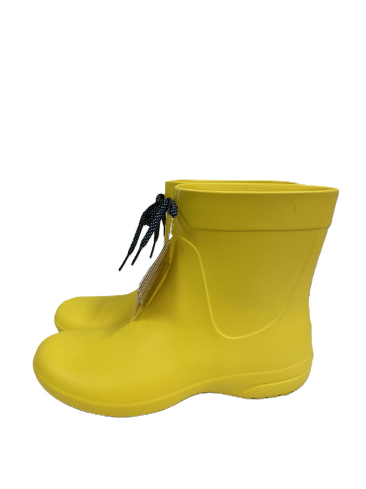 Boots Rain By Crocs In Yellow, Size: 11