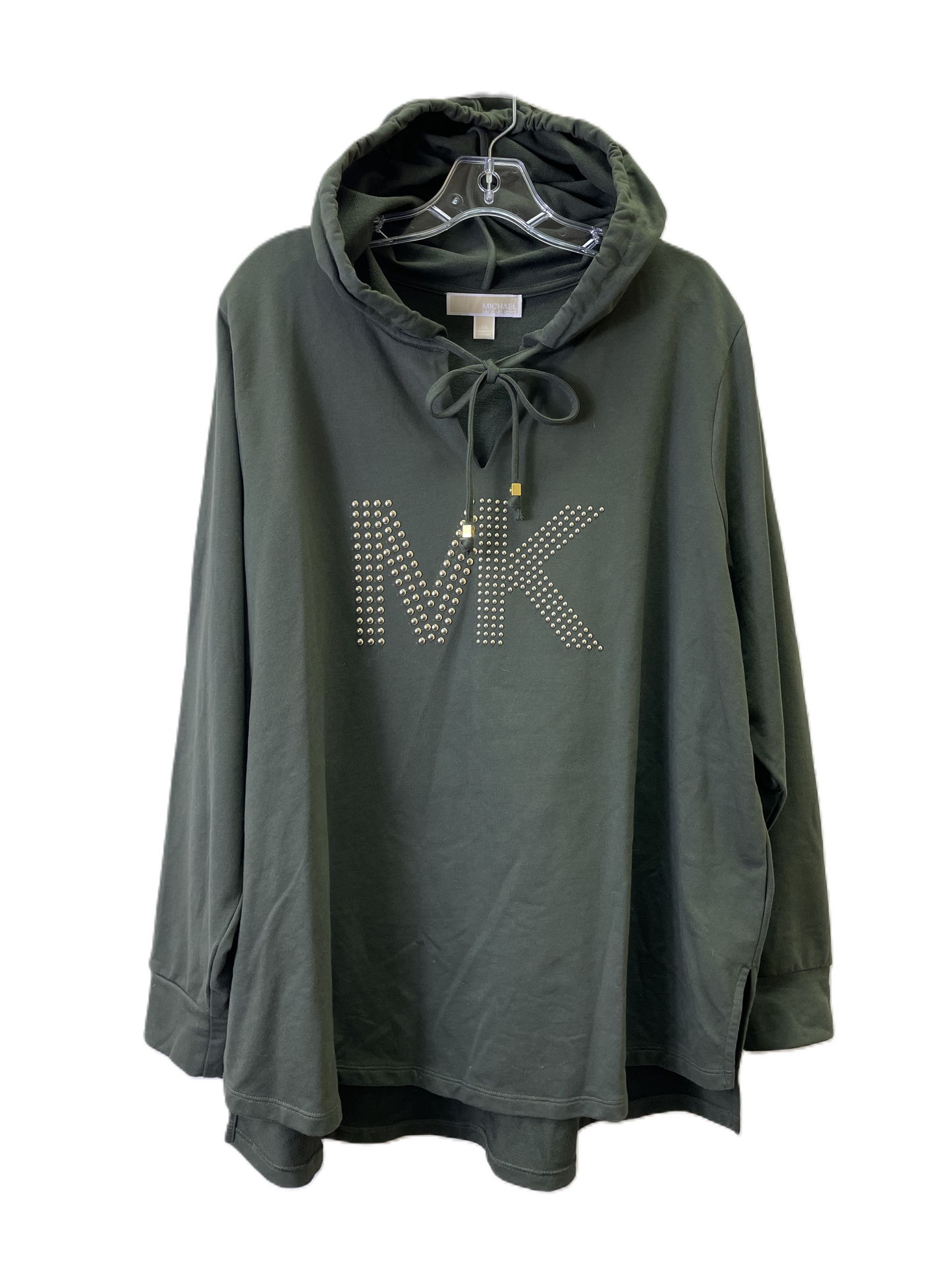 Athletic Sweatshirt Hoodie By Michael By Michael Kors In Green, Size: 2x