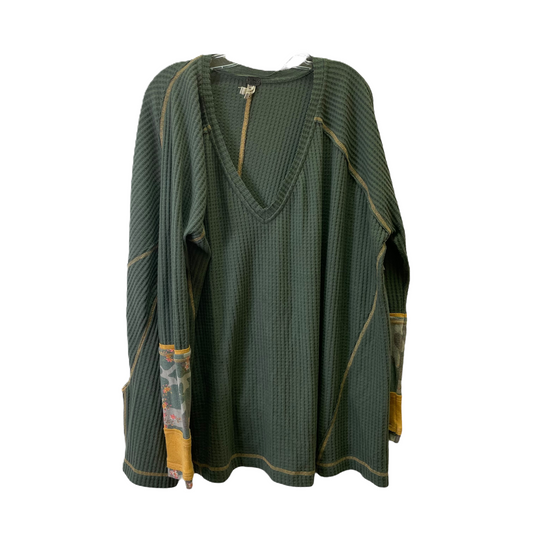 Green Top Long Sleeve By We The Free, Size: M