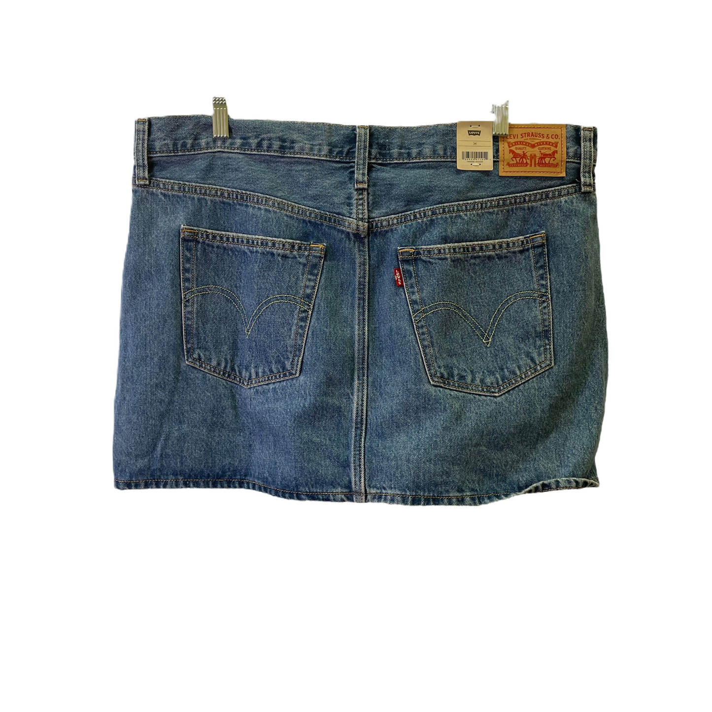 Blue Denim Skirt Mini & Short By Levis, Size: 14