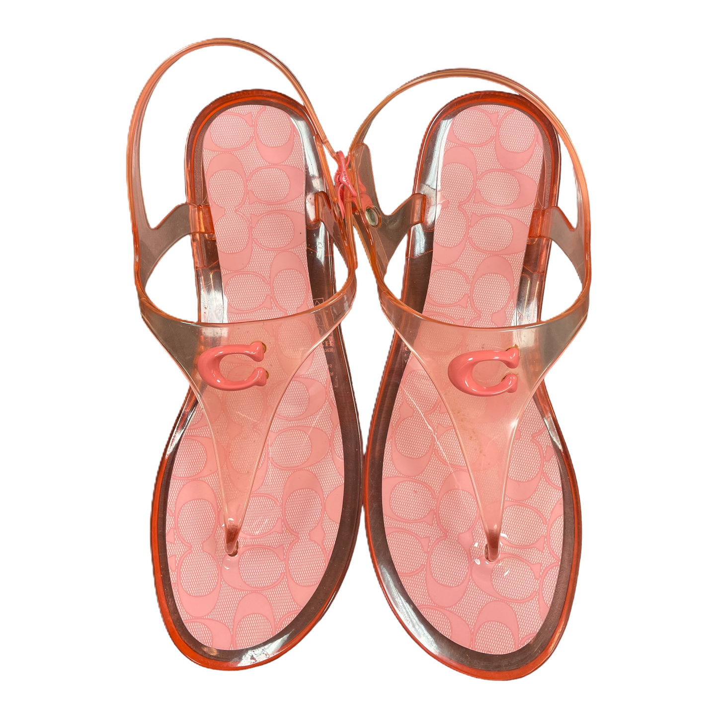 Pink Sandals Designer By Coach, Size: 10