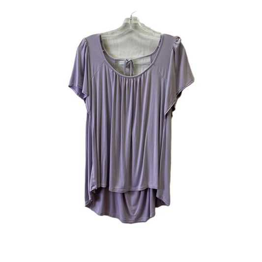 Purple Top Short Sleeve By Gap, Size: 1x