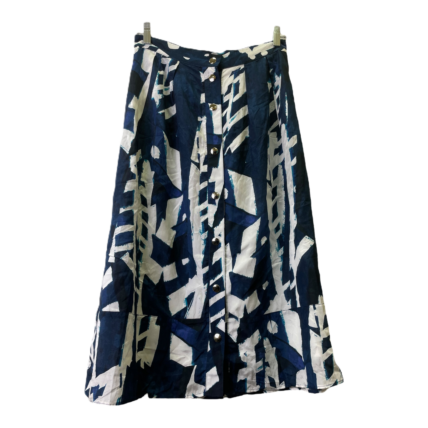 Blue Skirt Midi By Lundstrom Size: 8