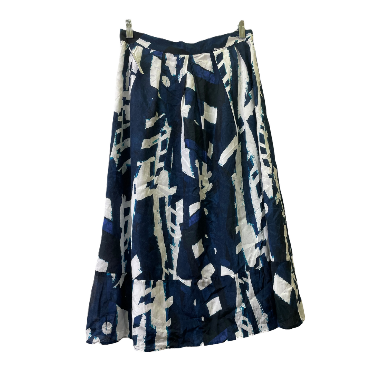 Blue Skirt Midi By Lundstrom Size: 8