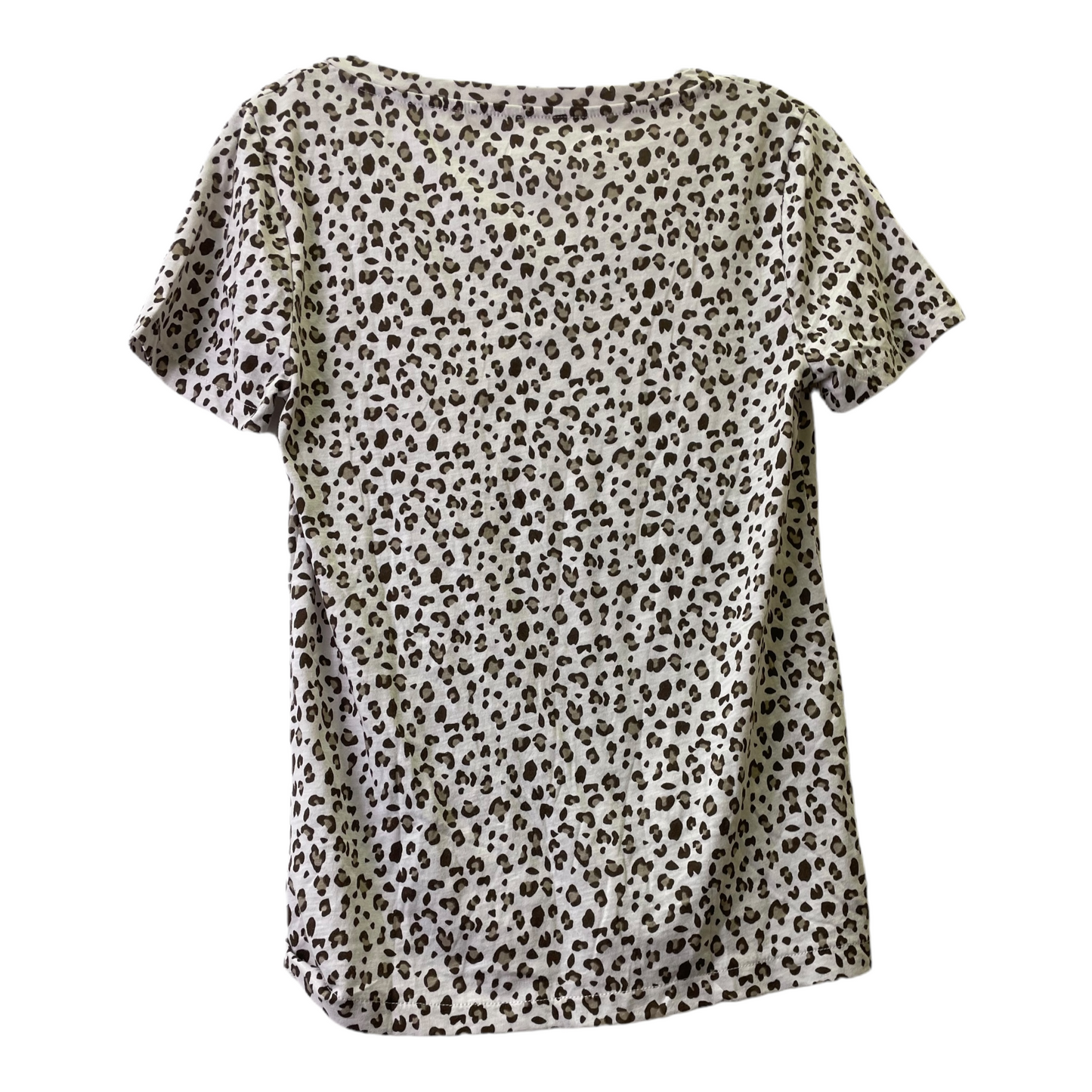 Leopard Print Top Short Sleeve Basic By J. Crew, Size: S