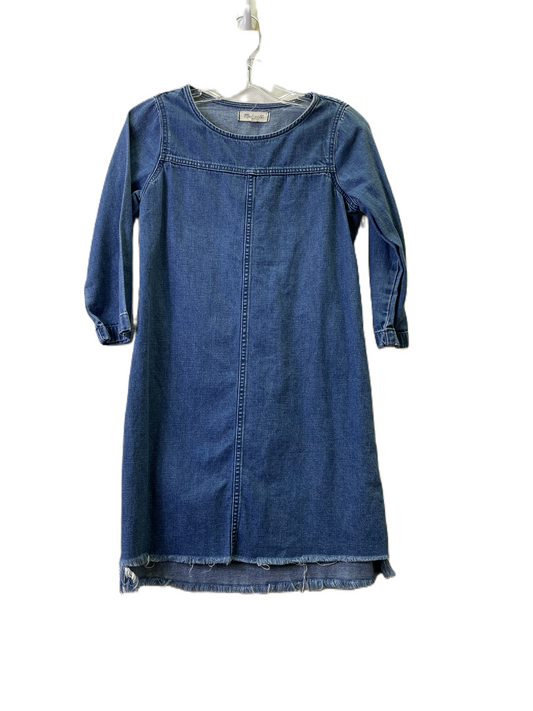 Blue Denim Dress Casual Short By Madewell, Size: Xs