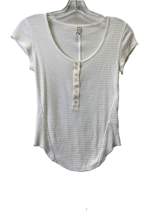 White Top Short Sleeve By Free People, Size: S
