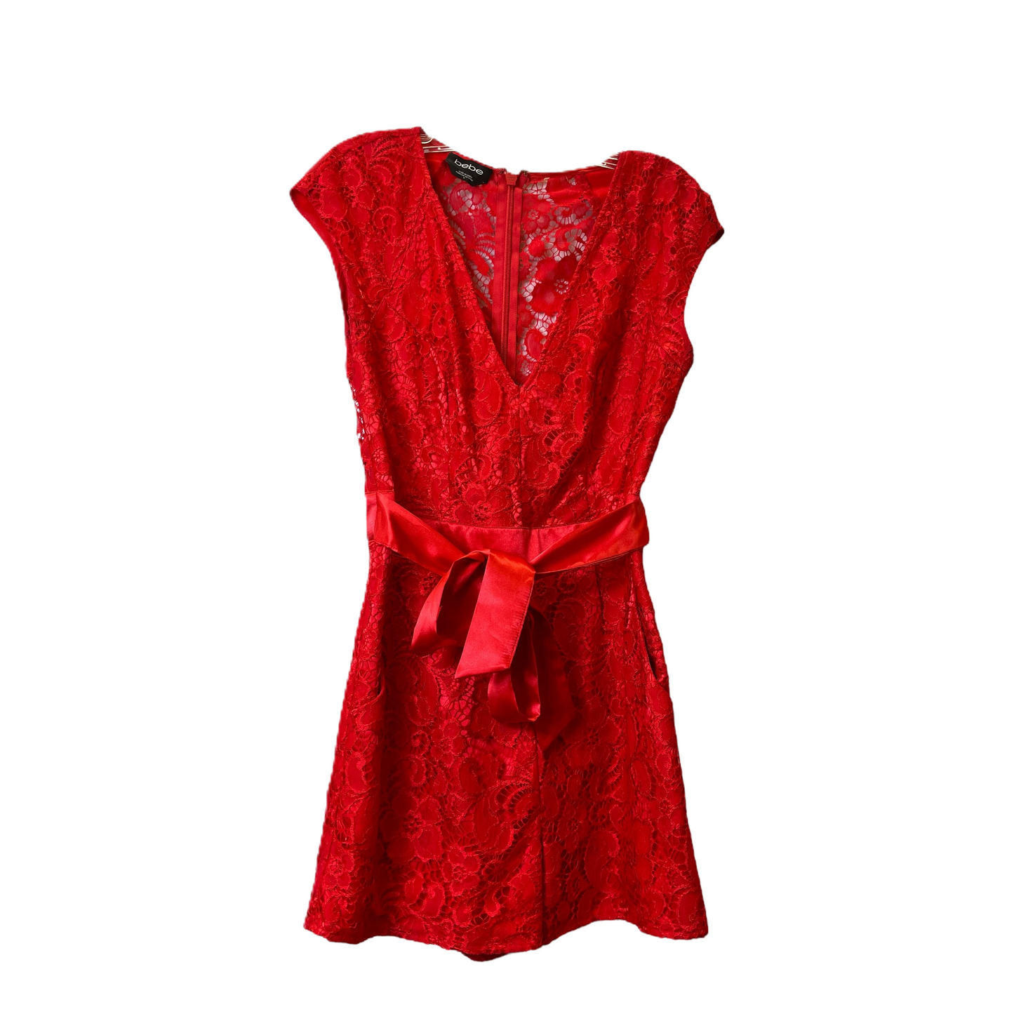 Red Romper By Bebe, Size: M
