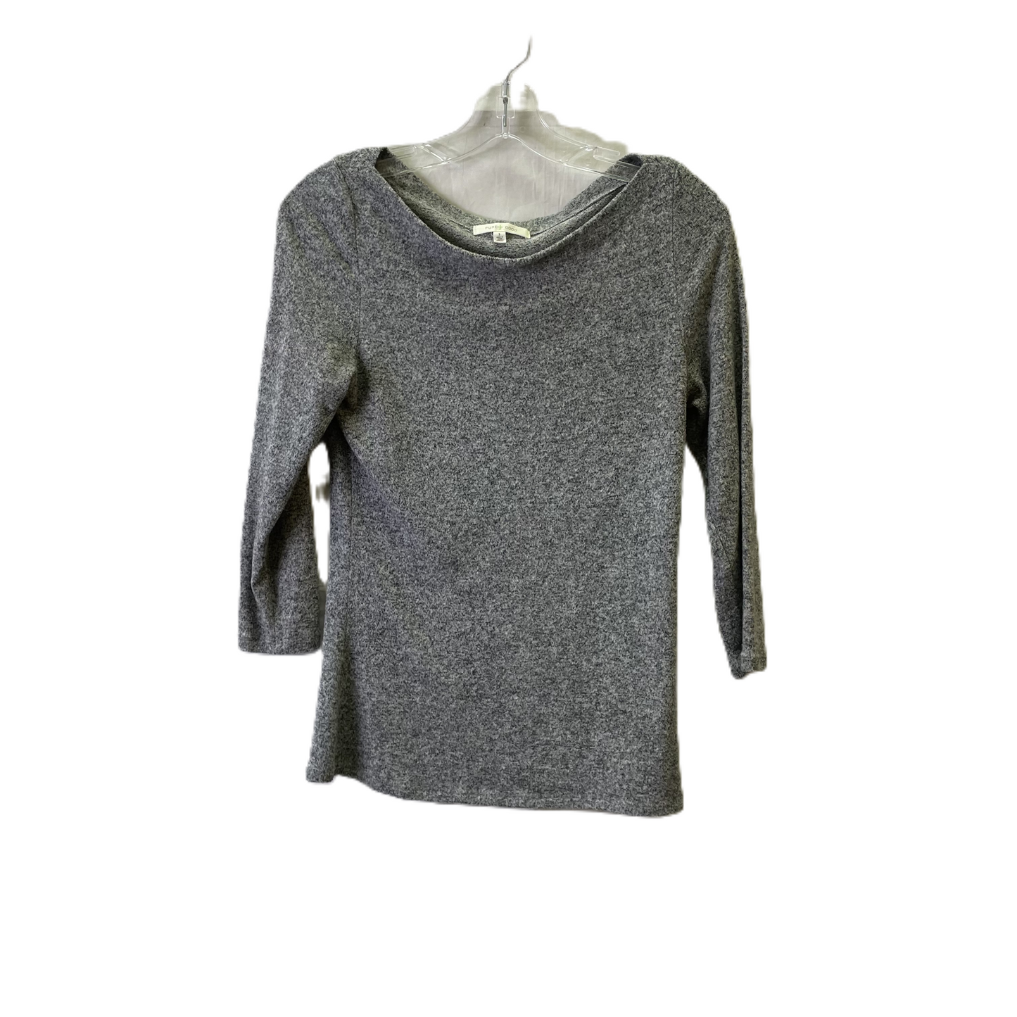 Top Long Sleeve By Anthropologie In Grey, Size: S