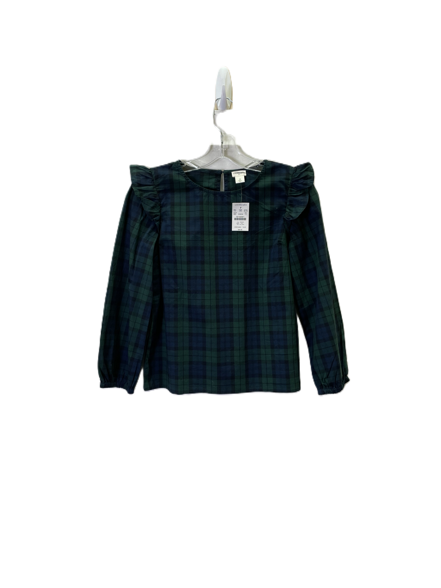 Top Long Sleeve By J. Crew In Blue & Green, Size: L