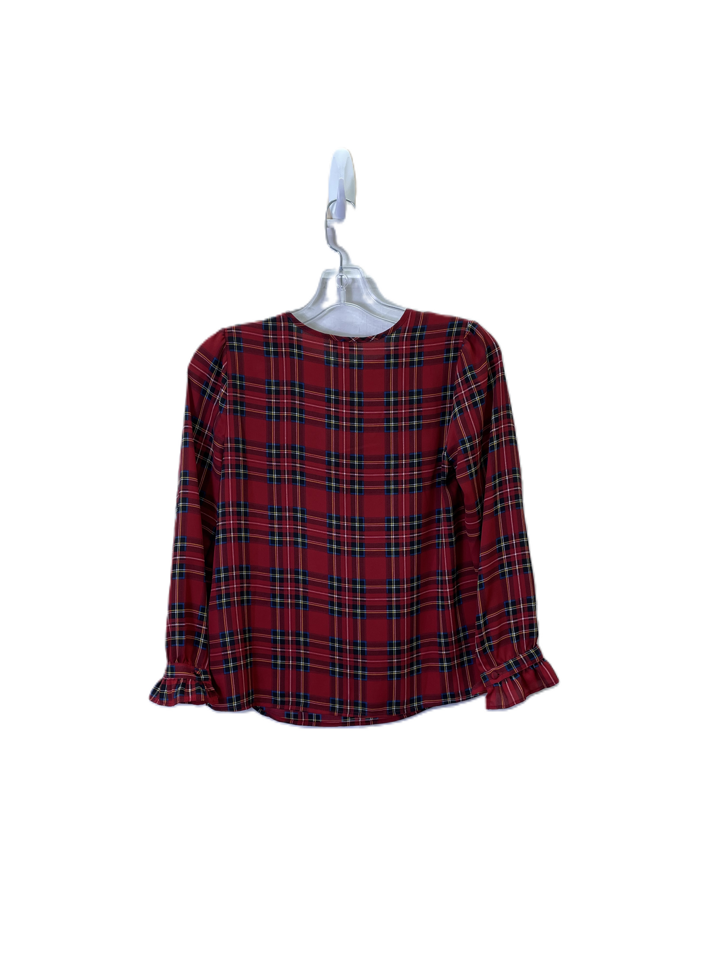 Top Long Sleeve By J. Crew In Red, Size: Xxsp