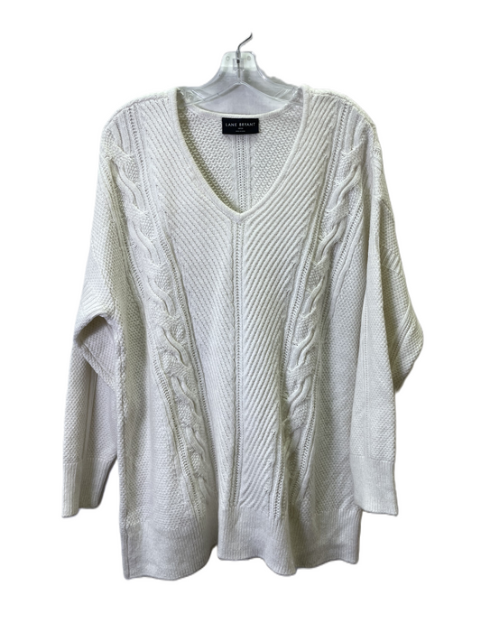 Sweater By Lane Bryant In White, Size: 1x