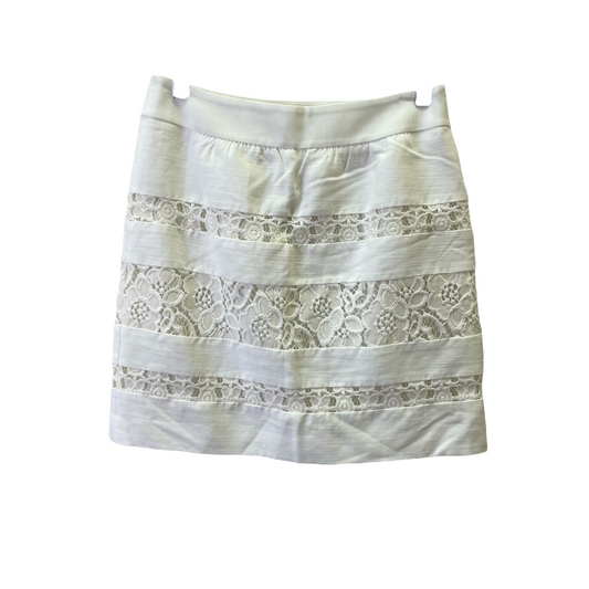 White Skirt Mini & Short By Loft, Size: 4