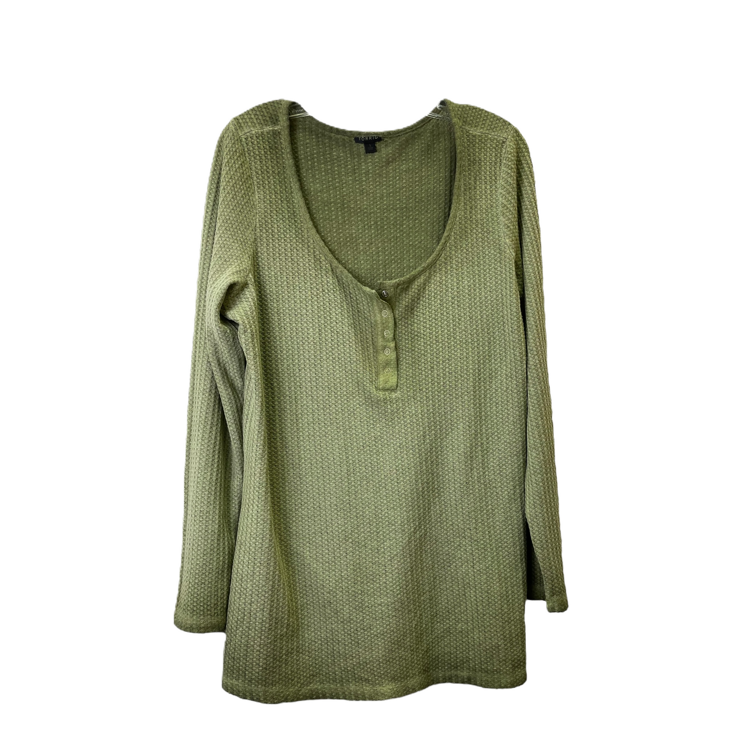 Green Top Long Sleeve By Torrid, Size: 1x