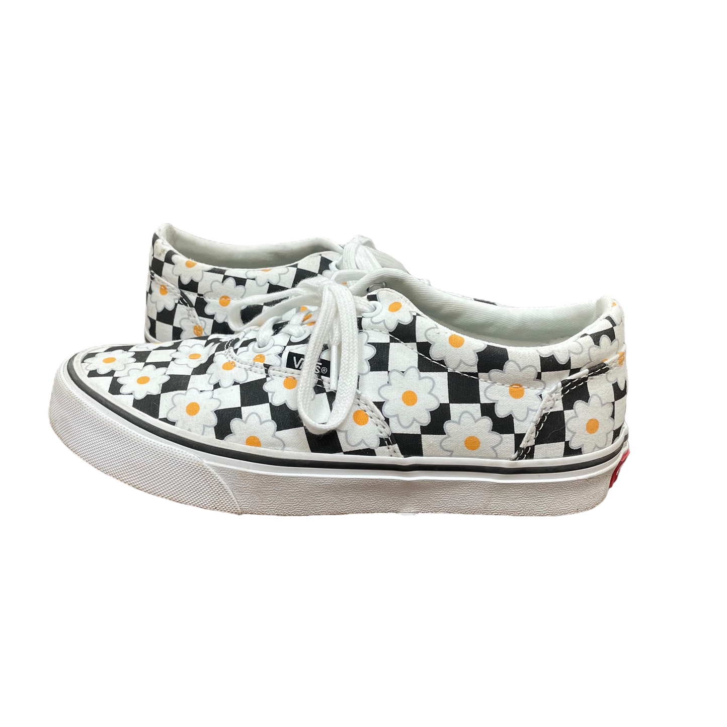 Black & White Shoes Sneakers By Vans, Size: 7.5