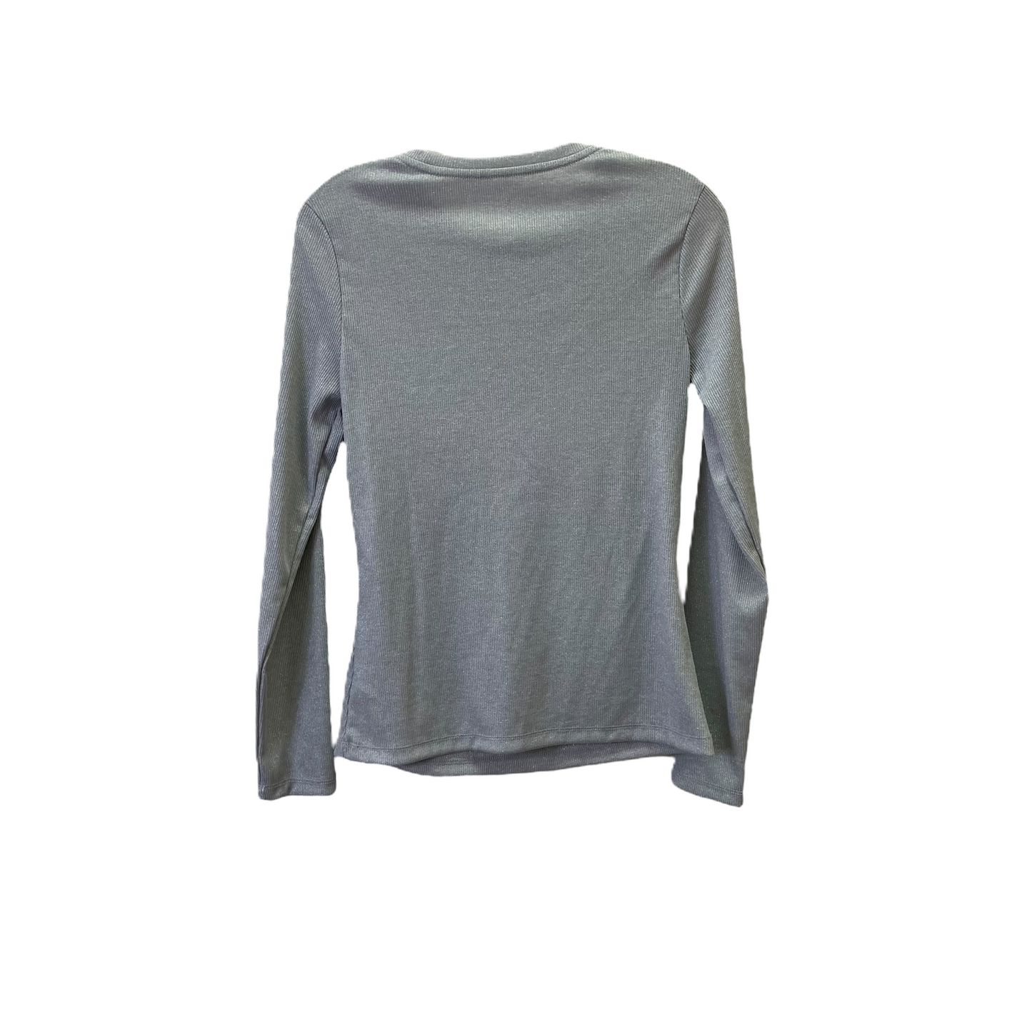 Silver Top Long Sleeve Basic By A New Day, Size: M