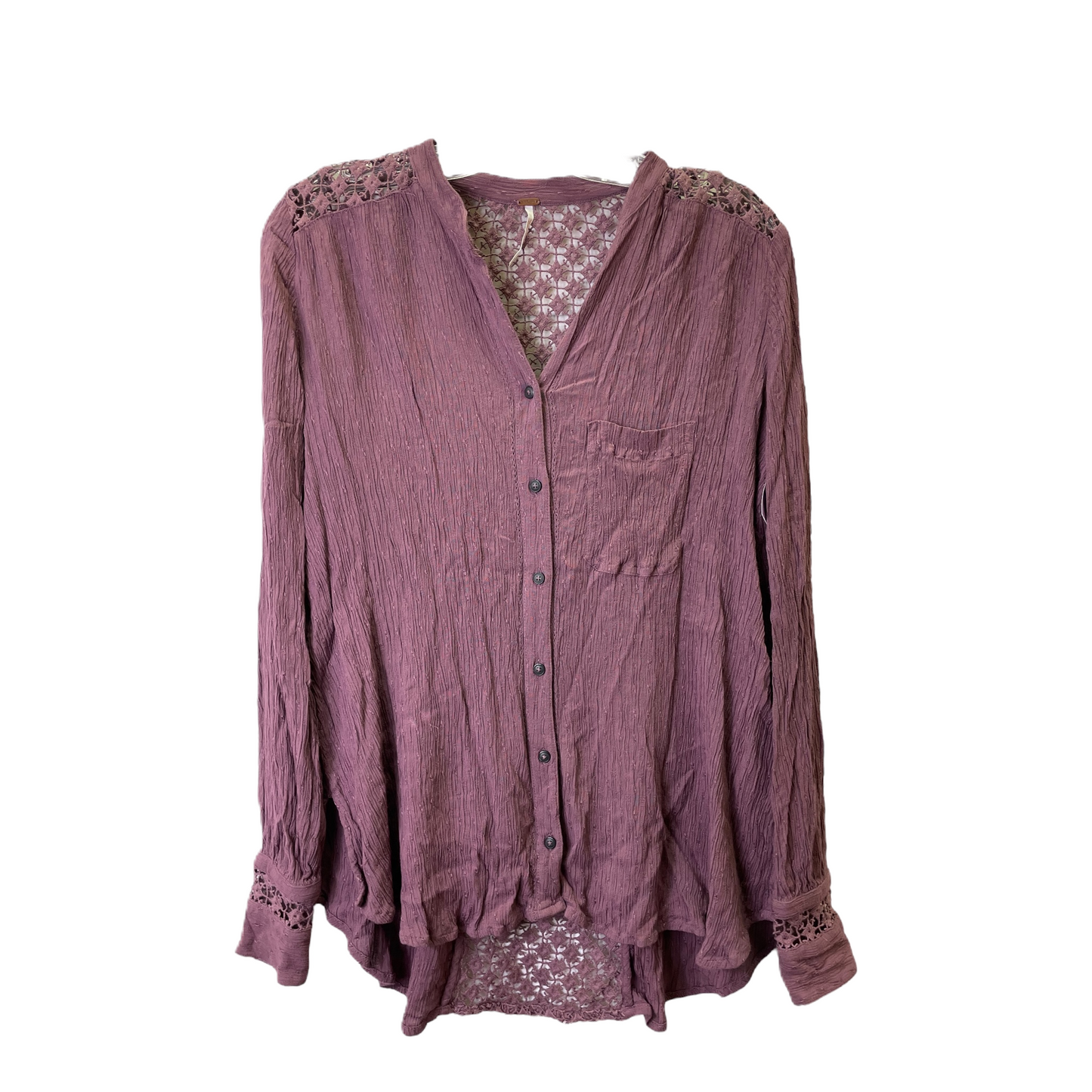 Purple Top Long Sleeve By Free People, Size: Xs