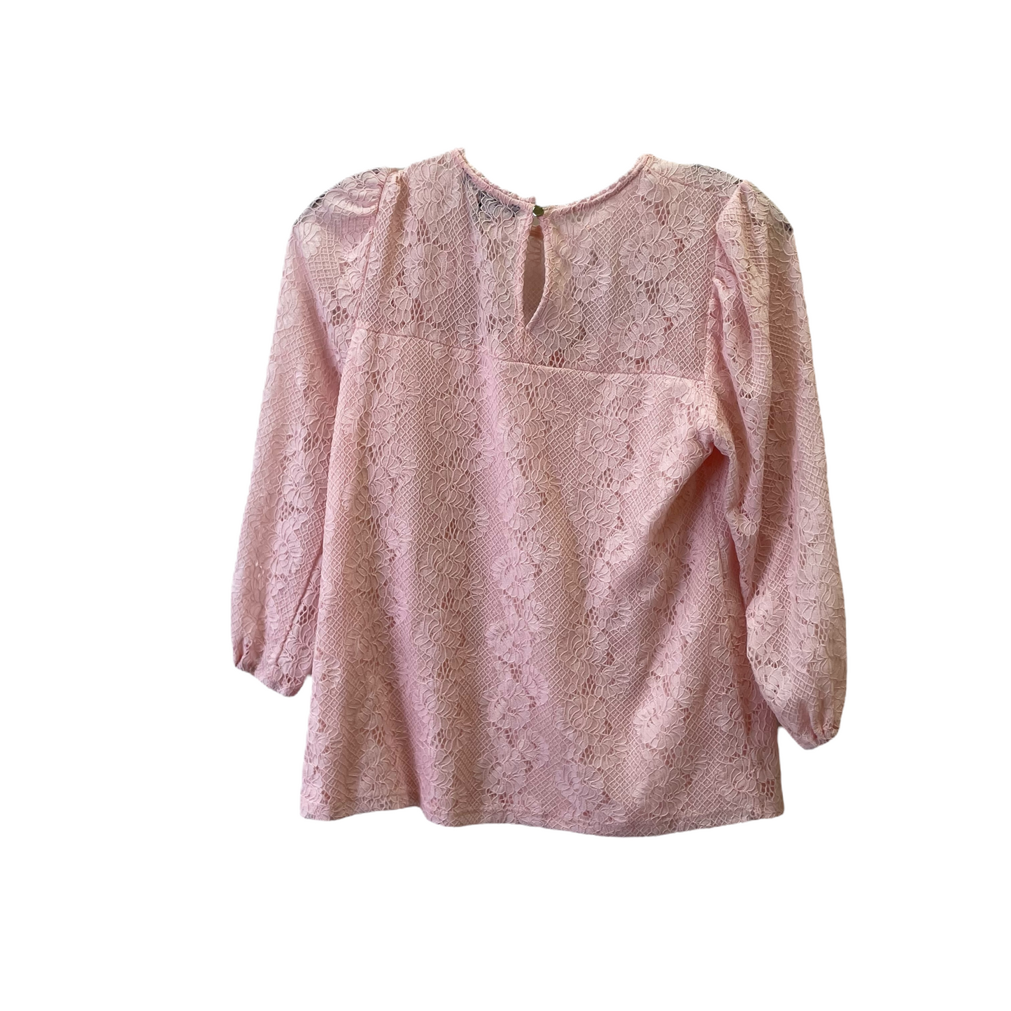 Pink Top 3/4 Sleeve By Cable And Gauge, Size: S