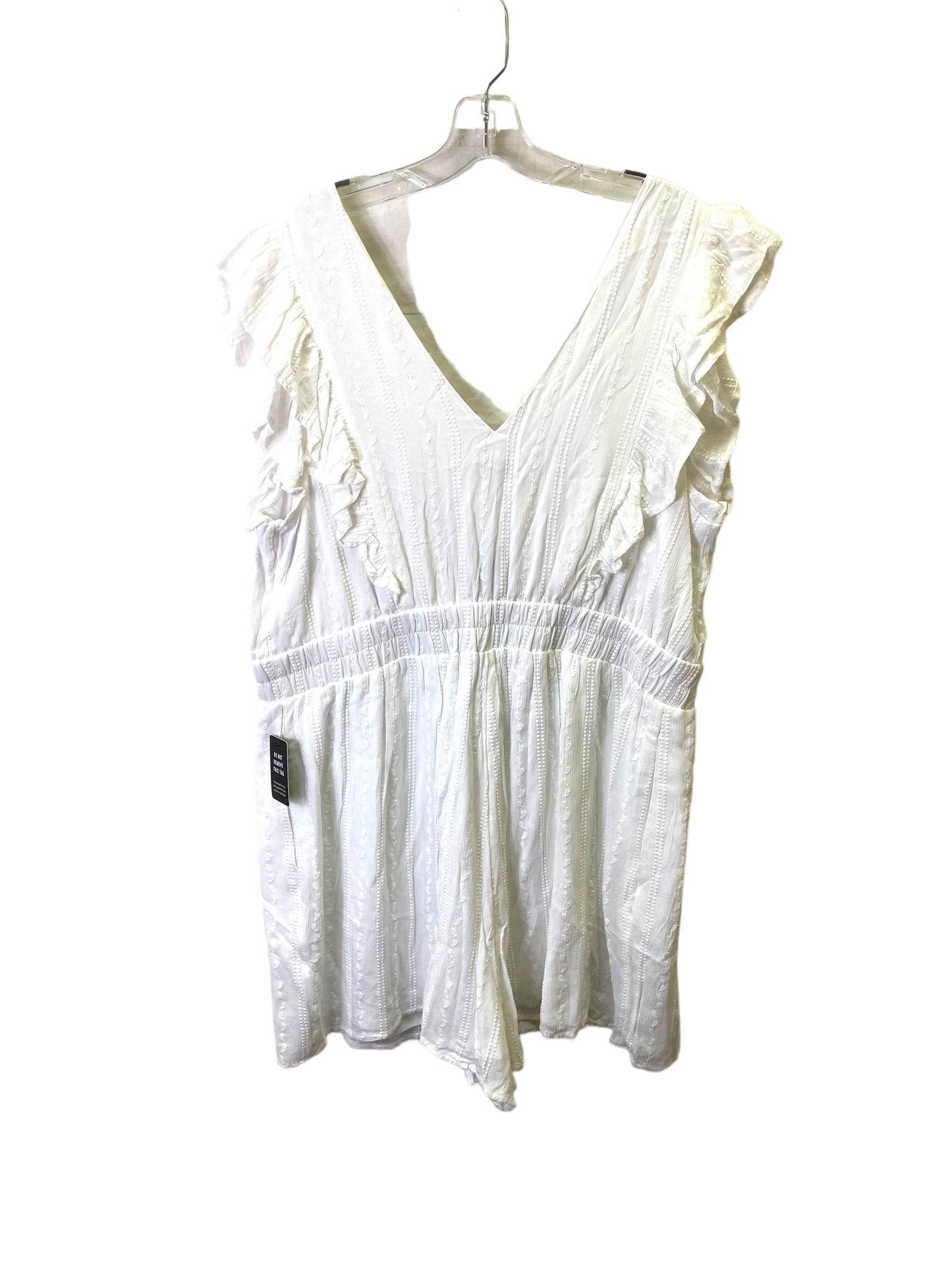 White Romper By Express, Size: Xl