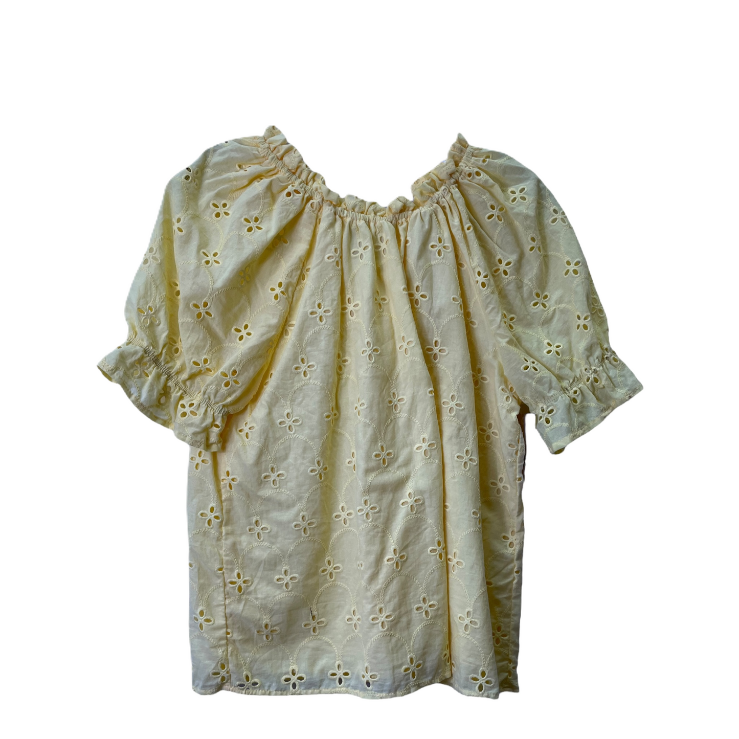 Yellow Top Short Sleeve By Croft And Barrow, Size: Petite L