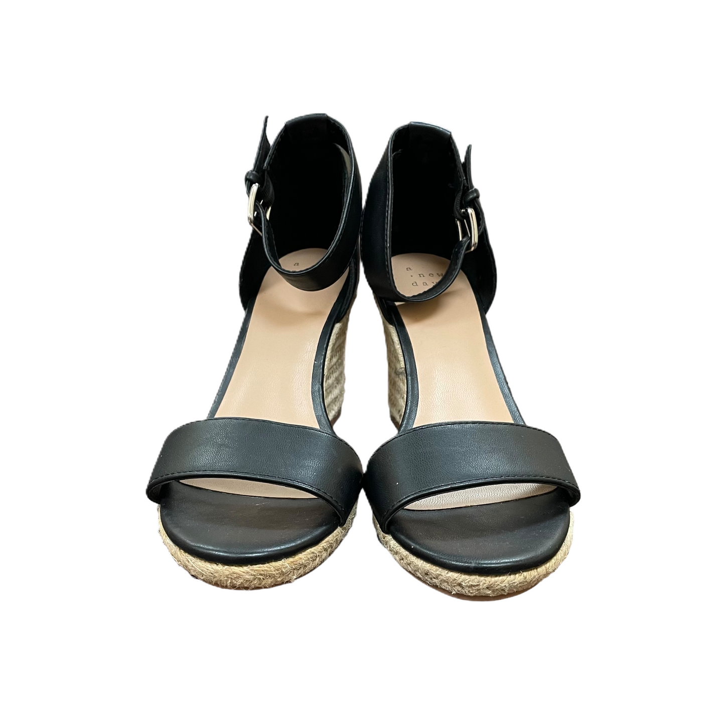 Black Shoes Heels Wedge By A New Day, Size: 8