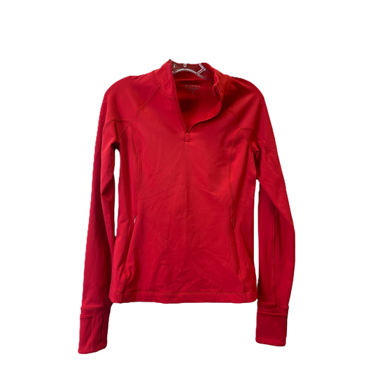 Red Athletic Top Long Sleeve Collar By Athleta, Size: Xs