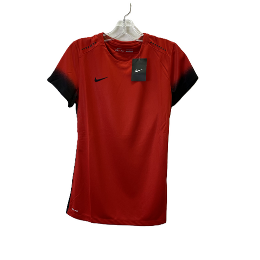 Red Athletic Top Short Sleeve By Nike Apparel, Size: M