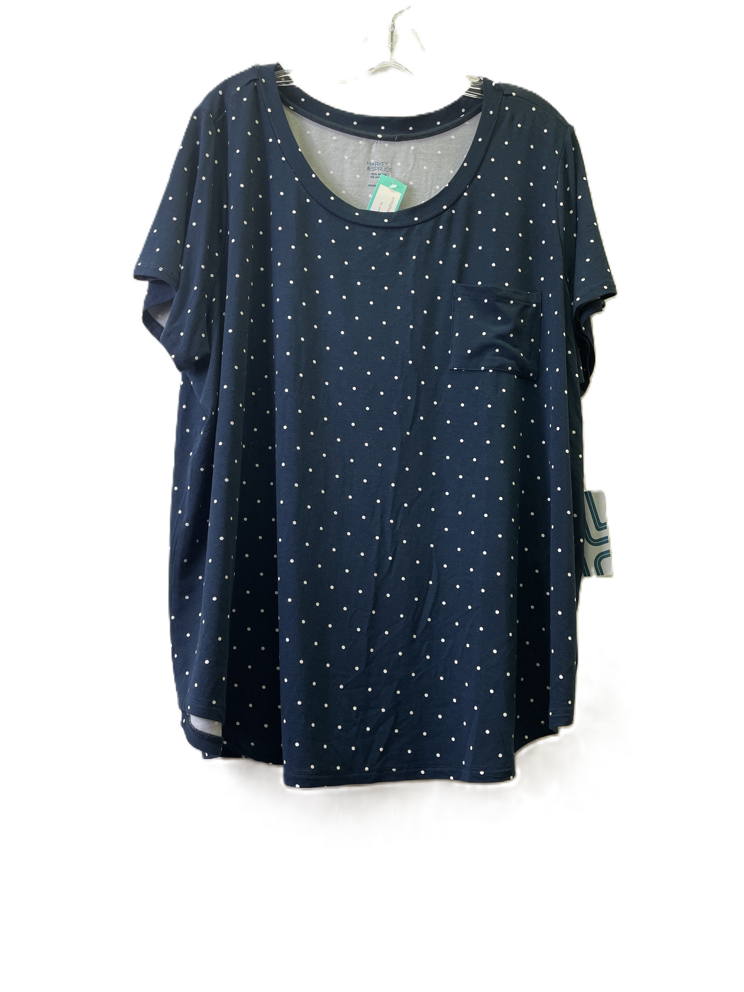 Top Short Sleeve By Market & Spruce In Navy, Size: 3x