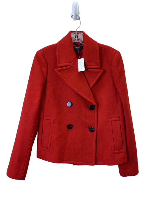 Coat Peacoat By Ann Taylor In Red, Size: S