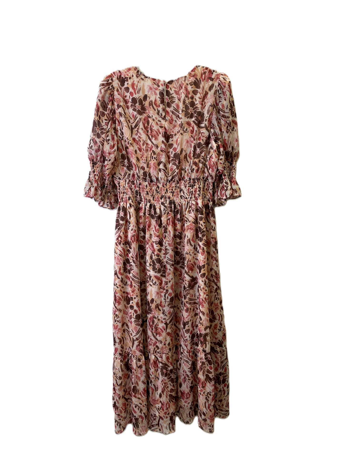 Dress Casual Maxi By Maggy London In Pink & Purple, Size: L