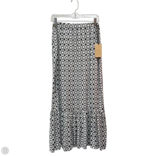 Skirt Maxi By Halogen In Black & White, Size: M