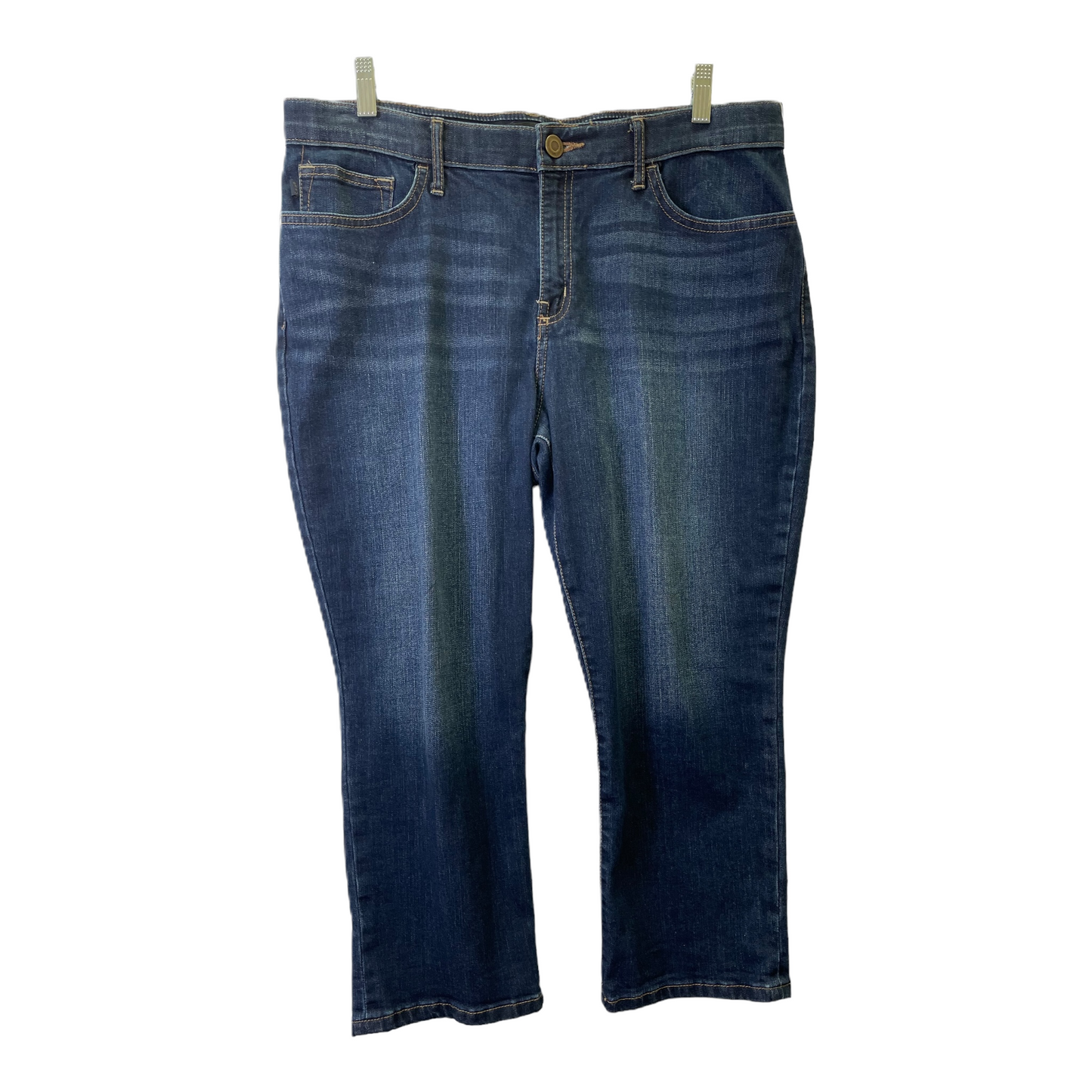 Blue Denim Jeans Cropped By Lee, Size: 14