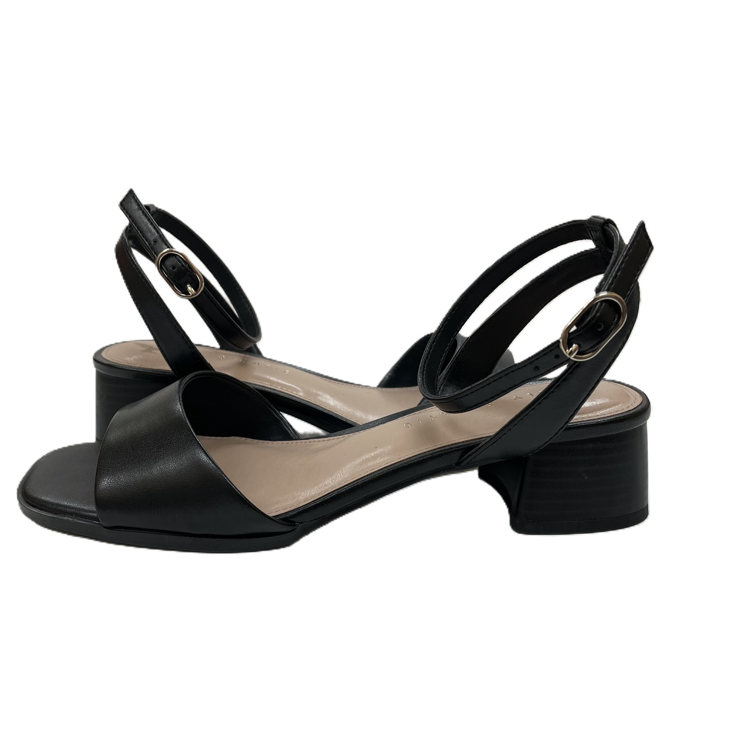 Black Sandals Heels Block By Kelly And Katie, Size: 7.5