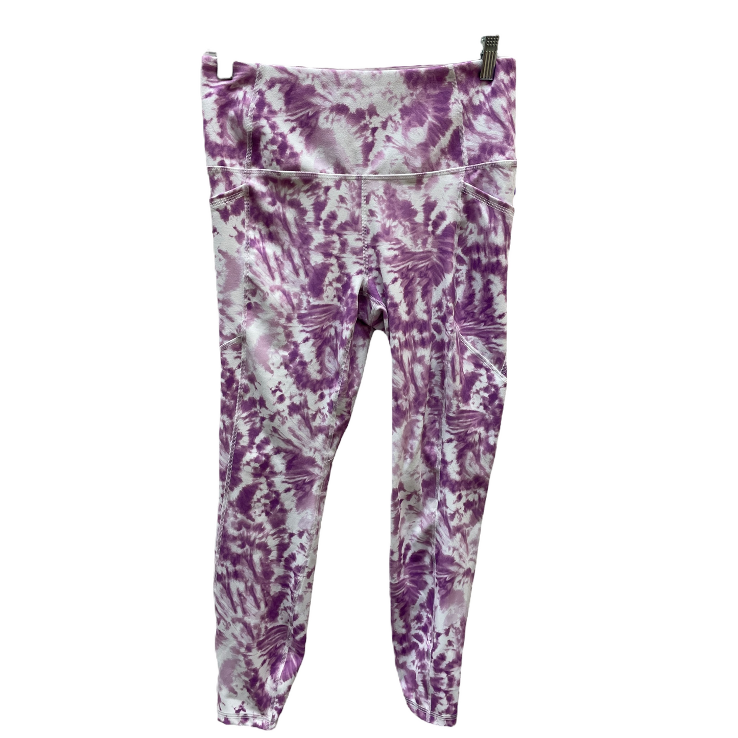 Purple & White Athletic Leggings By Rbx, Size: M