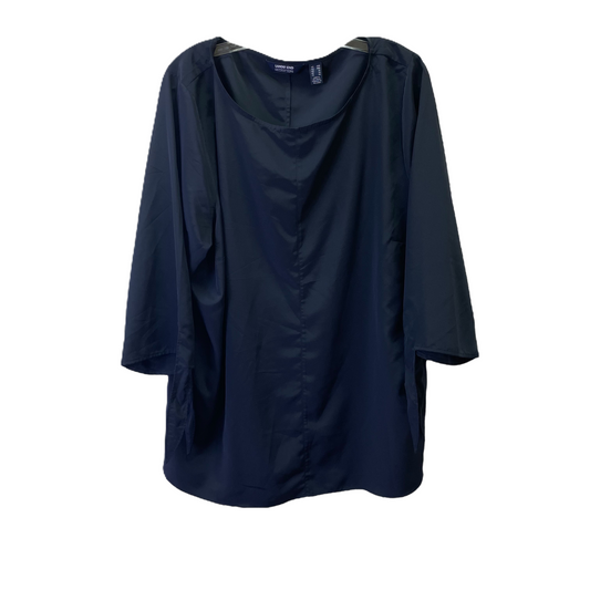 Navy Top 3/4 Sleeve By Lands End, Size: 20