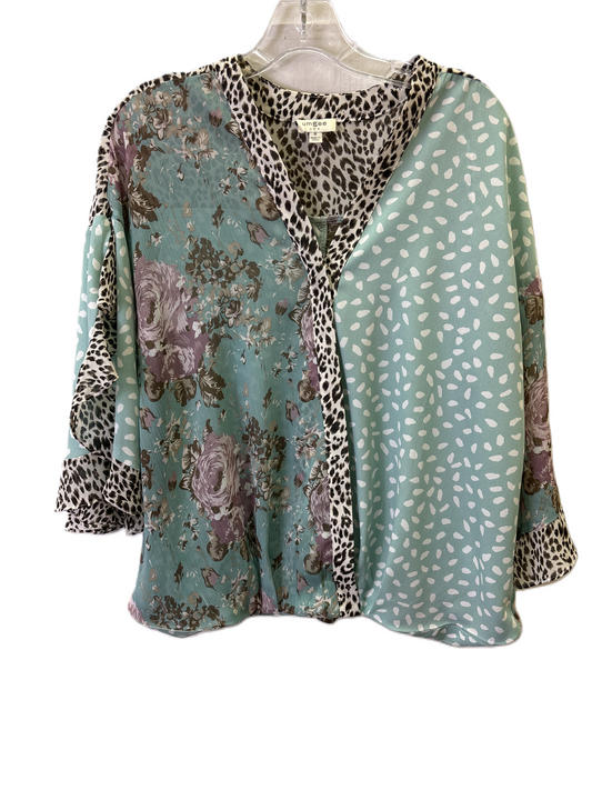 Top 3/4 Sleeve By Umgee In Animal Print, Size: M