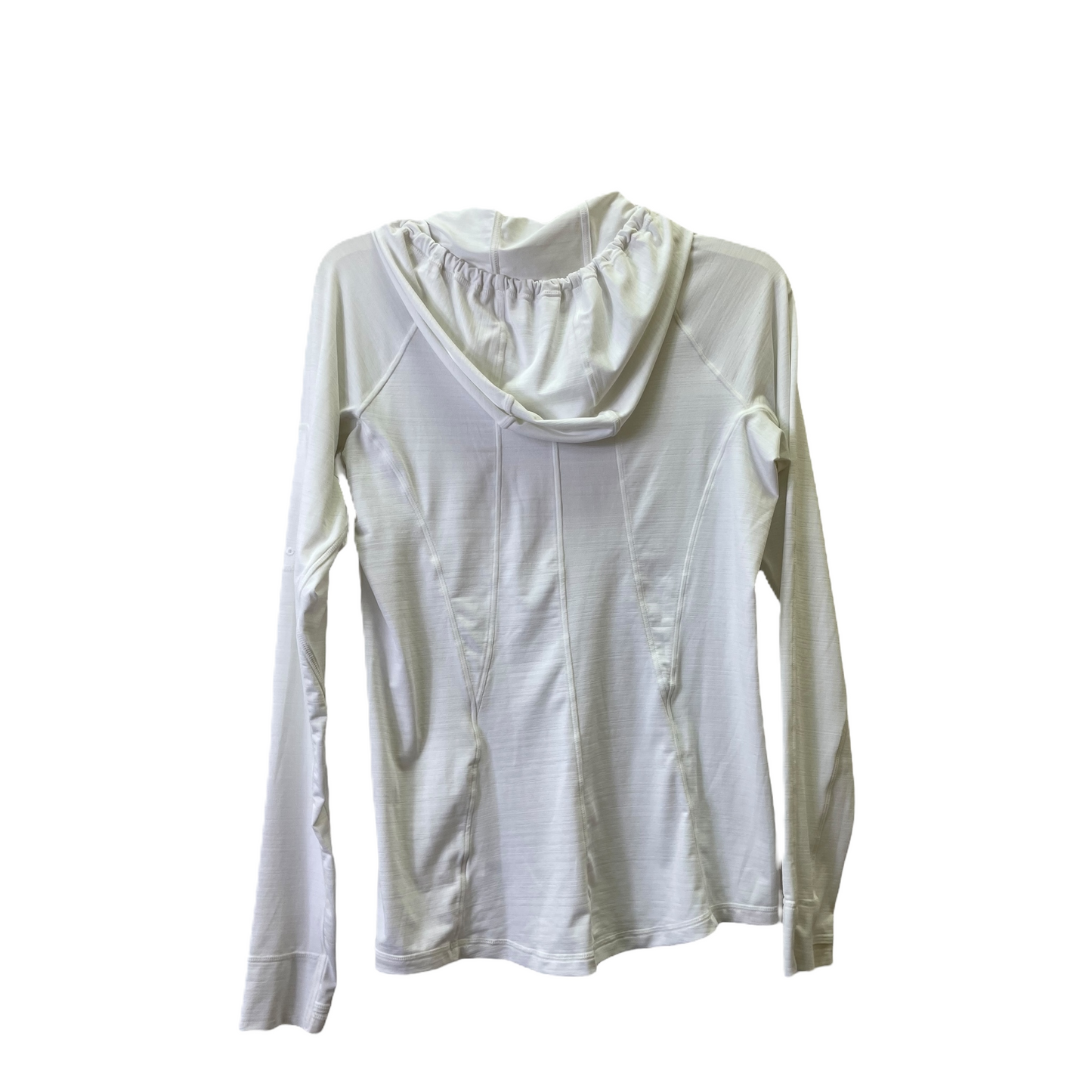 White Athletic Top Long Sleeve Collar By Athleta, Size: M
