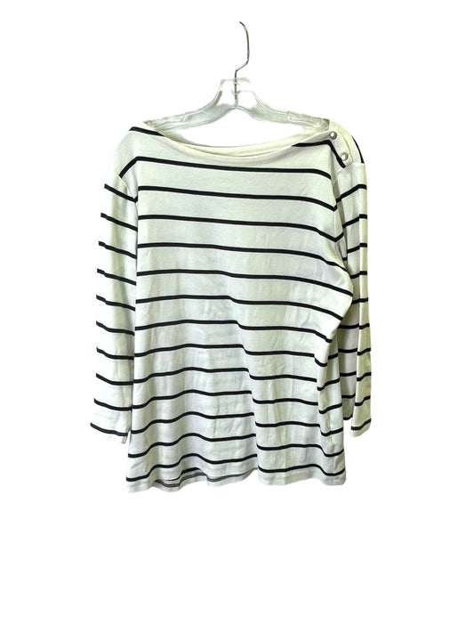 Black & White Top Long Sleeve By Lands End, Size: Xl