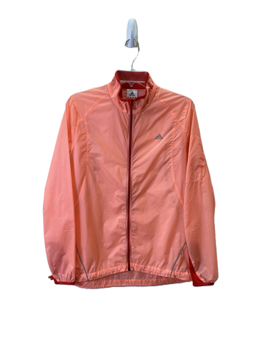 Athletic Jacket By Adidas In Orange & Red, Size: M