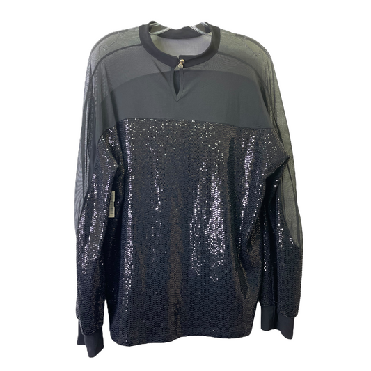 Black Top Long Sleeve By Nine West, Size: L